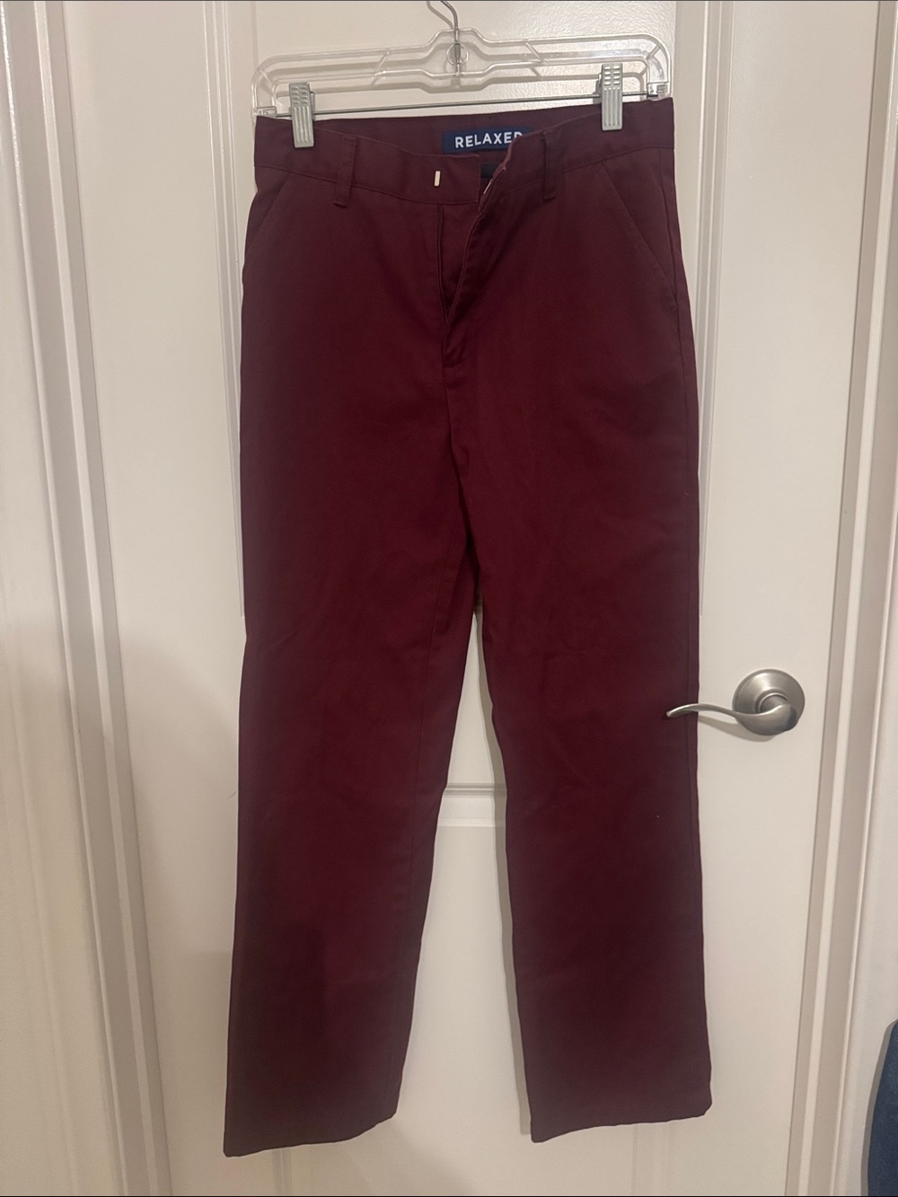 Relaxed Fit Burgundy Chinos by French Toast